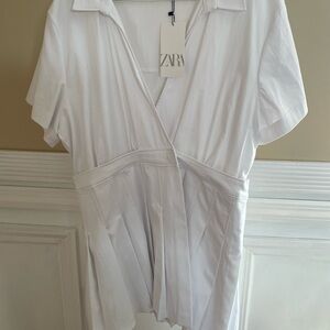 Zara pleated shirt dress